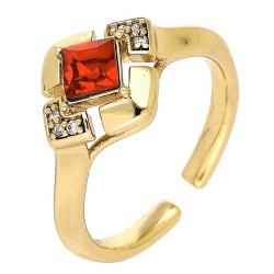 PIERŚCIONEK POZŁACANY 10 MM SIAM CRYSTAL XUPING 91265