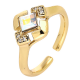 PIERŚCIONEK POZŁACANY 10 MM AB CRYSTAL XUPING 91268