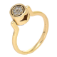 PIERŚCIONEK POZŁACANY 7 MM SAPPHIRE LIGHT CRYSTAL XUPING 91270