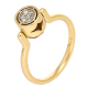 PIERŚCIONEK POZŁACANY 7 MM ROSE CRYSTAL XUPING 91271
