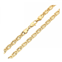 ŁAŃCUSZEK POZŁACANY 55 CM 4,1 MM PTASIE OKO DIAMENTOWANE XUPING 91283