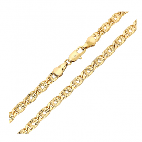 ŁAŃCUSZEK POZŁACANY 55 CM 4,1 MM PTASIE OKO DIAMENTOWANE XUPING 91283