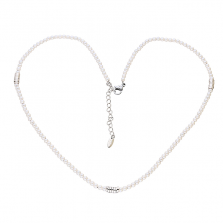 CELEBRYTKA PLATYNOWANA 44+5 CM 4 MM PERŁOWA ELEGANCJA XUPING 91289