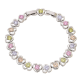 BRANSOLETKA PLATYNOWANA 19-17 CM 8 MM KOLOROWA ELEGANCJA XUPING 91326
