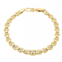 BRANSOLETKA POZŁACANA 19-17 CM 8 MM ELEGANCE XUPING 91330