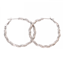 KOLCZYKI PLATYNOWANE 35/3 MM SREBRNE KOŁA XUPING 91364