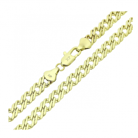 14K ŁAŃCUSZEK POZŁACANY 60 CM 6,6 MM ROMBO XUPING 91468