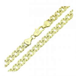 14K ŁAŃCUSZEK POZŁACANY 45 CM 6,6 MM ROMBO XUPING 91471