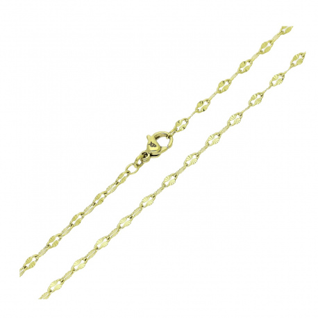 14K ŁAŃCUSZEK POZŁACANY 50 CM 2,5 MM ANKIER DIAMENTOWANY XUPING 91476