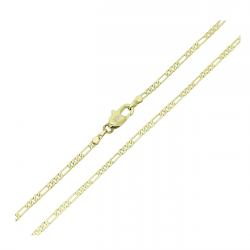 14K ŁAŃCUSZEK POZŁACANY 45 CM 2 MM FIGARO XUPING 91481
