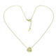 14K CELEBRYTKA POZŁACANA 45+3 CM AŻUROWE SERCE XUPING 91489