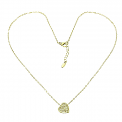 14K CELEBRYTKA POZŁACANA 45+3 CM AŻUROWE SERCE XUPING 91489