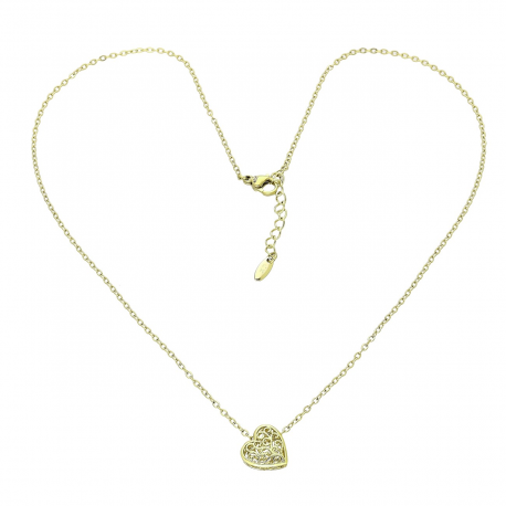 14K CELEBRYTKA POZŁACANA 45+3 CM AŻUROWE SERCE XUPING 91489