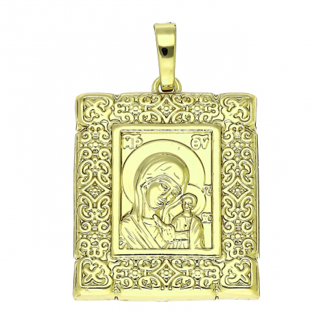 14K ZAWIESZKA POZŁACANA 36/23 MM MEDALIK PRAWOSŁAWNY XUPING 91494