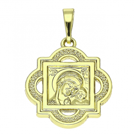 14K ZAWIESZKA POZŁACANA 30/21 MM MEDALIK PRAWOSŁAWNY XUPING 91496