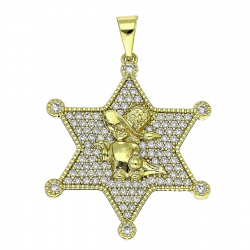 14K ZAWIESZKA POZŁACANA 47/33 MM LUXURY XUPING 91514