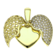 14K ZAWIESZKA POZŁACANA 38/21 MM RUCHOME SERCE XUPING 91515