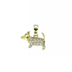 14K ZAWIESZKA POZŁACANA 16/16 MM BRYLANTOWY KUNDELEK XUPING 91529