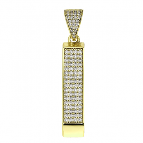 14K ZAWIESZKA POZŁACANA 51/8,5 MM BRYLANTOWA ELEGANCJA XUPING 91532