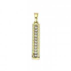 14K ZAWIESZKA POZŁACANA 31/5 MM BRYLANTOWA ELEGANCJA XUPING 91536