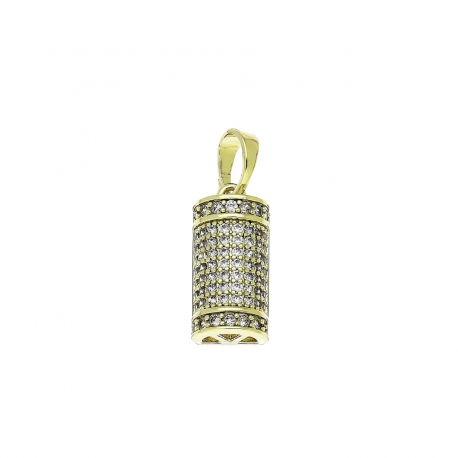 14K ZAWIESZKA POZŁACANA 22/7 MM BRYLANTOWA ELEGANCJA XUPING 91537