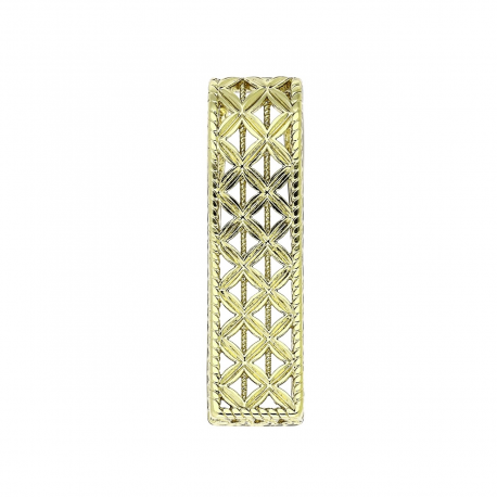 14K ZAWIESZKA POZŁACANA 32/8 MM LILIOWY AŻUR XUPING 91538
