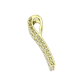 14K ZAWIESZKA POZŁACANA 32/8 MM LILIOWY AŻUR XUPING 91538
