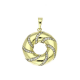 14K ZAWIESZKA POZŁACANA 28/20 MM ZŁOTY KRĄG Z BRYLANTAMI XUPING 91542