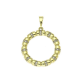 14K ZAWIESZKA POZŁACANA 29/22 MM ZŁOTY KRĄG Z BRYLANTAMI XUPING 91543