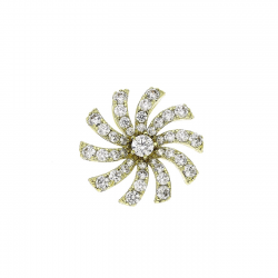 14K ZAWIESZKA POZŁACANA 20 MM BRYLANTOWY WIRNIK XUPING 91544