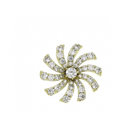 14K ZAWIESZKA POZŁACANA 20 MM BRYLANTOWY WIRNIK XUPING 91544