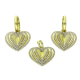 14K KOLCZYKI POZŁACANE 3D 34/23 MM Z ZAWIESZKĄ 26/23 MM XUPING 91569