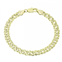 14K BRANSOLETKA POZŁACANA 19 CM 6,4 MM ROMBO XUPING 91570