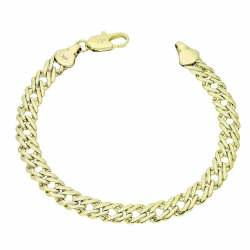14K BRANSOLETKA POZŁACANA 18 CM 6,4 MM ROMBO XUPING 91571