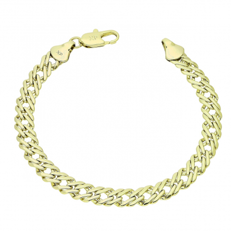 14K BRANSOLETKA POZŁACANA 18 CM 6,4 MM ROMBO XUPING 91571