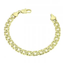 14K BRANSOLETKA POZŁACANA 17 CM 6,4 MM ROMBO XUPING 91572