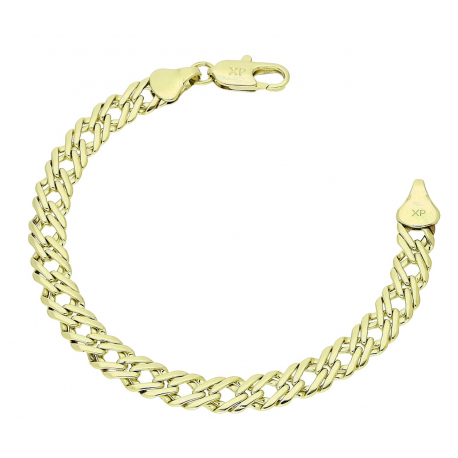 14K BRANSOLETKA POZŁACANA 16 CM 6,4 MM ROMBO XUPING 91573