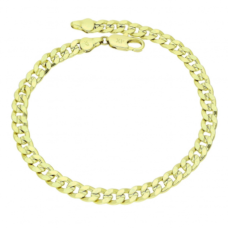 14K BRANSOLETKA POZŁACANA 23 CM 5,7 MM PANCERKA XUPING 91574