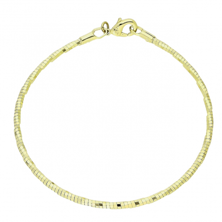 14K BRANSOLETKA POZŁACANA 17 CM 2 MM BAZA CHARMS SZTYWNA XUPING 91578