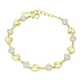 14K BRANSOLETKA POZŁACANA 17+3 CM 8 MM BRYLANTOWA ELEGANCJA XUPING 91585