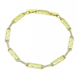 14K BRANSOLETKA POZŁACANA 19-17 CM 4 MM GRECKA DELIKATNA XUPING 91592