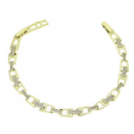 14K BRANSOLETKA POZŁACANA 19-17 CM 6 MM ELEGANCE XUPING 91598
