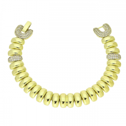 14K BRANSOLETKA POZŁACANA 19 CM 14 MM LUXURY XUPING 91603