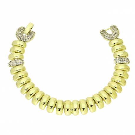 14K BRANSOLETKA POZŁACANA 19 CM 14 MM LUXURY XUPING 91603
