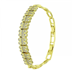 14K BRANSOLETKA POZŁACANA 19-17 CM 9 MM LUXURY XUPING 91607