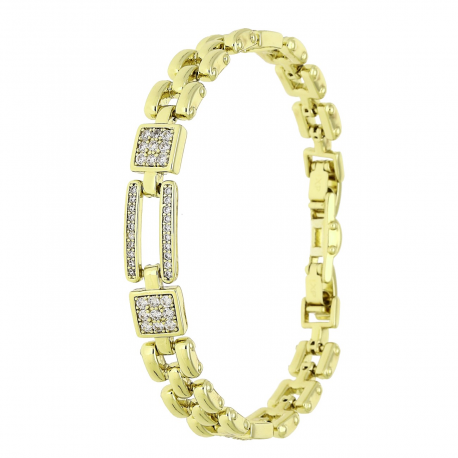 14K BRANSOLETKA POZŁACANA 18,5-16,5 CM 8 MM ELEGANCE XUPING 91608
