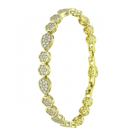 14K BRANSOLETKA POZŁACANA 19-17 CM 7 MM ELEGANCE XUPING 91612