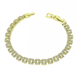 14K BRANSOLETKA POZŁACANA 19-17 CM 6 MM LUXURY XUPING 91613