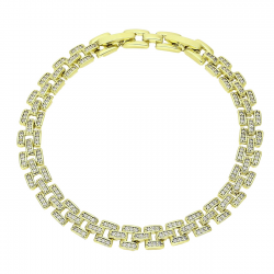 14K BRANSOLETKA POZŁACANA 18,5-17 CM 6 MM ELEGANCE XUPING 91614