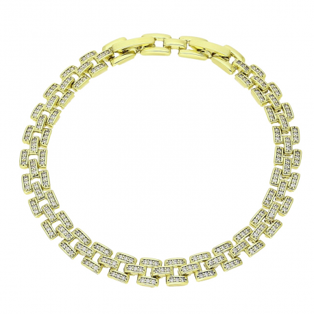 14K BRANSOLETKA POZŁACANA 18,5-17 CM 6 MM ELEGANCE XUPING 91614